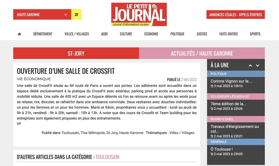 article petit journal